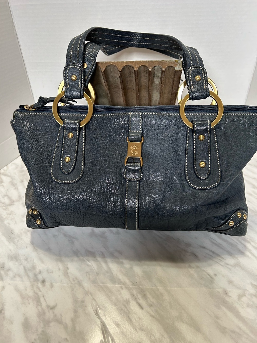The Sak Slate Blue Leather Bag
